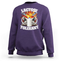 Funny Lactose Tolerant Sweatshirt Retro Pro-Dairy Ironic Cringe Meme