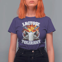 Funny Lactose Tolerant T Shirt For Women Retro Pro-Dairy Ironic Cringe Meme