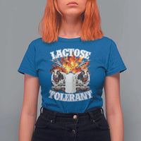 Funny Lactose Tolerant T Shirt For Women Retro Pro-Dairy Ironic Cringe Meme