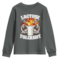Funny Lactose Tolerant Youth Sweatshirt Retro Pro-Dairy Ironic Cringe Meme