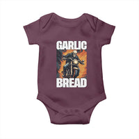 Skeleton Meme Baby Onesie Garlic Bread Flaming Biker On Fire Funny Edgy Hard Cringe