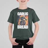 Skeleton Meme T Shirt For Kid Garlic Bread Flaming Biker On Fire Funny Edgy Hard Cringe