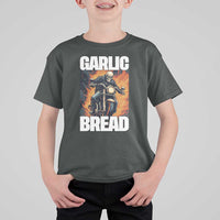 Skeleton Meme T Shirt For Kid Garlic Bread Flaming Biker On Fire Funny Edgy Hard Cringe