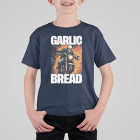 Skeleton Meme T Shirt For Kid Garlic Bread Flaming Biker On Fire Funny Edgy Hard Cringe