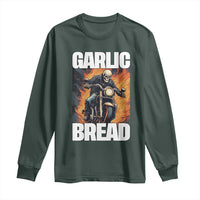 Skeleton Meme Long Sleeve Shirt Garlic Bread Flaming Biker On Fire Funny Edgy Hard Cringe