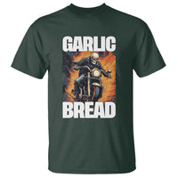 Skeleton Meme T Shirt Garlic Bread Flaming Biker On Fire Funny Edgy Hard Cringe
