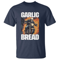 Skeleton Meme T Shirt Garlic Bread Flaming Biker On Fire Funny Edgy Hard Cringe