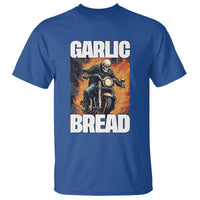 Skeleton Meme T Shirt Garlic Bread Flaming Biker On Fire Funny Edgy Hard Cringe