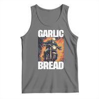 Skeleton Meme Tank Top Garlic Bread Flaming Biker On Fire Funny Edgy Hard Cringe