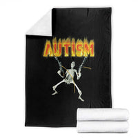 Autism Skeleton Throw Blanket Funny Oddly Specific Dank Meme - Wonder Print Shop