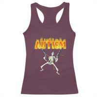 Autism Skeleton Racerback Tank Top Funny Oddly Specific Dank Meme - Wonder Print Shop