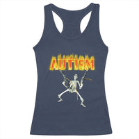 Autism Skeleton Racerback Tank Top Funny Oddly Specific Dank Meme - Wonder Print Shop