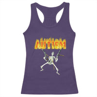 Autism Skeleton Racerback Tank Top Funny Oddly Specific Dank Meme - Wonder Print Shop
