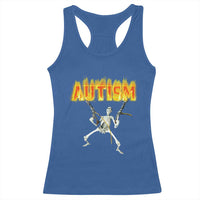 Autism Skeleton Racerback Tank Top Funny Oddly Specific Dank Meme - Wonder Print Shop