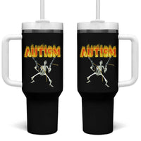 Autism Skeleton Tumbler With Handle Funny Oddly Specific Dank Meme - Wonder Print Shop
