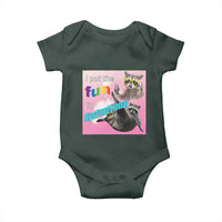 Funny Raccoon Meme Baby Onesie I Put The Fun In Dysfunctional