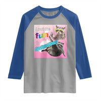 Funny Raccoon Meme Raglan Shirt I Put The Fun In Dysfunctional