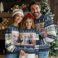 Funny Raccoon Meme Knitted Sweatshirt I Put The Fun In Dysfunctional