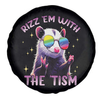 Funny Autism Opossum Spare Tire Cover Rizz Em With The Tism Meme Autistic