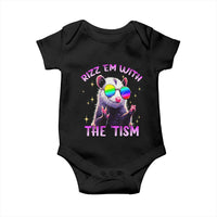 Funny Autism Opossum Baby Onesie Rizz Em With The Tism Meme Autistic