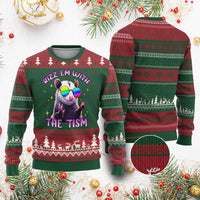 Funny Autism Opossum Ugly Christmas Sweater Rizz Em With The Tism Meme Autistic - Wonder Print Shop