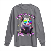 Funny Autism Opossum Long Sleeve Shirt Rizz Em With The Tism Meme Autistic
