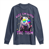 Funny Autism Opossum Long Sleeve Shirt Rizz Em With The Tism Meme Autistic