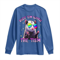 Funny Autism Opossum Long Sleeve Shirt Rizz Em With The Tism Meme Autistic