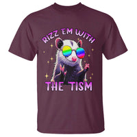 Funny Autism Opossum T Shirt Rizz Em With The Tism Meme Autistic