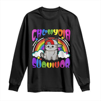 Chlamydia Survivor Cat Meme Long Sleeve Shirt Funny Y2K Inappropriate Humor