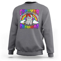 Chlamydia Survivor Cat Meme Sweatshirt Funny Y2K Inappropriate Humor - Wonder Print Shop