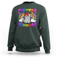 Chlamydia Survivor Cat Meme Sweatshirt Funny Y2K Inappropriate Humor - Wonder Print Shop