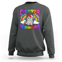 Chlamydia Survivor Cat Meme Sweatshirt Funny Y2K Inappropriate Humor - Wonder Print Shop