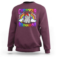 Chlamydia Survivor Cat Meme Sweatshirt Funny Y2K Inappropriate Humor - Wonder Print Shop