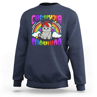 Chlamydia Survivor Cat Meme Sweatshirt Funny Y2K Inappropriate Humor - Wonder Print Shop