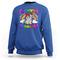 Chlamydia Survivor Cat Meme Sweatshirt Funny Y2K Inappropriate Humor - Wonder Print Shop