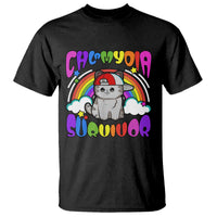 Chlamydia Survivor Cat Meme T Shirt Funny Y2K Inappropriate Humor - Wonder Print Shop