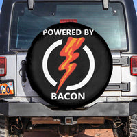 Funny Bacon Lover Spare Tire Cover Powered By Bacon Cured Pork Master