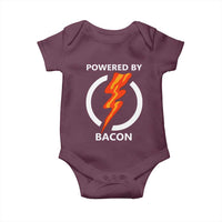 Funny Bacon Lover Baby Onesie Powered By Bacon Cured Pork Master