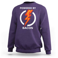 Funny Bacon Lover Sweatshirt Powered By Bacon Cured Pork Master
