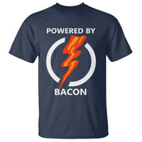 Funny Bacon Lover T Shirt Powered By Bacon Cured Pork Master