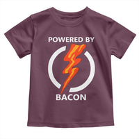 Funny Bacon Lover Toddler T Shirt Powered By Bacon Cured Pork Master