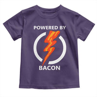 Funny Bacon Lover Toddler T Shirt Powered By Bacon Cured Pork Master