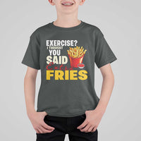 Funny French Fries T Shirt For Kid I Thought You Said Extra Fries Fast Food Fry Lover - Wonder Print Shop