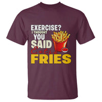 Funny French Fries T Shirt I Thought You Said Extra Fries Fast Food Fry Lover - Wonder Print Shop