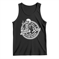 Funny Saying Skeleton Tank Top I'm Just A Little Ray Of Pitch Black Sarcastic