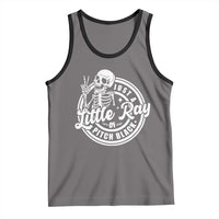 Funny Saying Skeleton Tank Top I'm Just A Little Ray Of Pitch Black Sarcastic