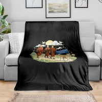 Walk for Peace Monks with Aloka the Dog Throw Blanket Spiritual Pilgrimage Buddhist Inspired - Wonder Print Shop