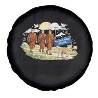 Walk for Peace Monks with Aloka the Dog Spare Tire Cover Spiritual Pilgrimage Buddhist Inspired - Wonder Print Shop