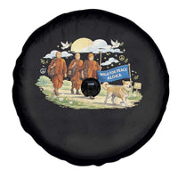 Walk for Peace Monks with Aloka the Dog Spare Tire Cover Spiritual Pilgrimage Buddhist Inspired - Wonder Print Shop